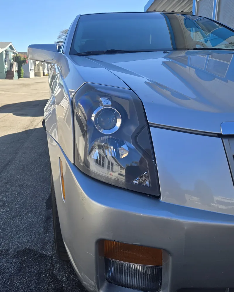 2007 Cadillac CTS headlight after restoration